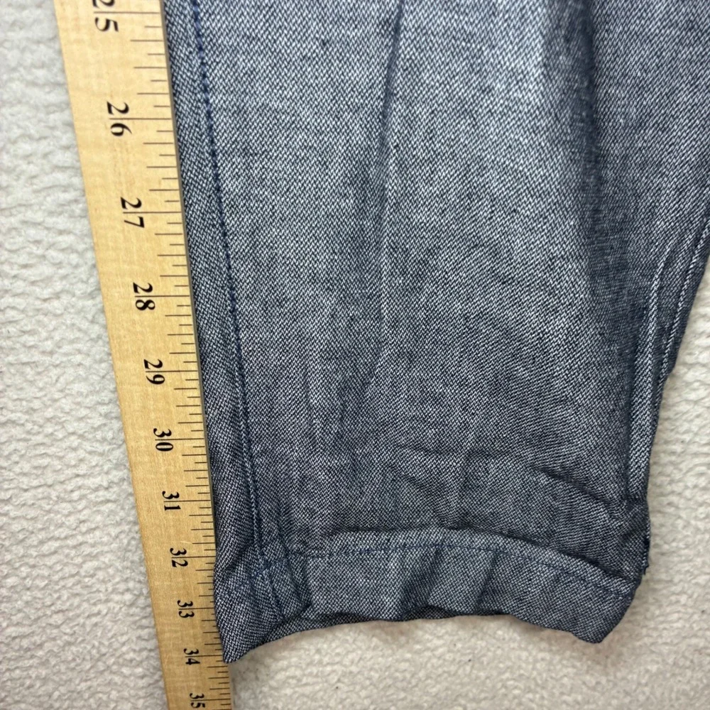 Banana Republic Linen Blend Pants Men 34x34 Blue Mason Athletic Taper Chino